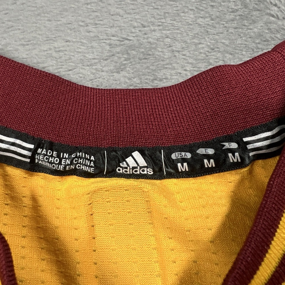 LeBron James Cavaliers Jersey Boys M Yellow Gold 23 Adidas Swingman NBA - Picture 4 of 9